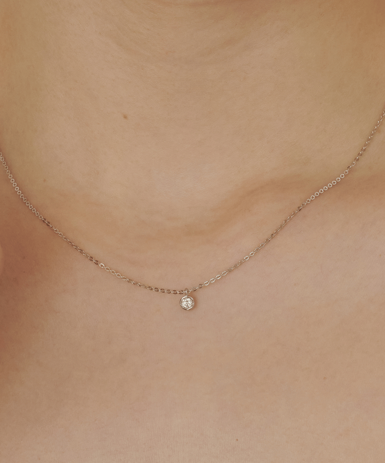 [14K gold] 노이 1부 랩다이아몬드 목걸이