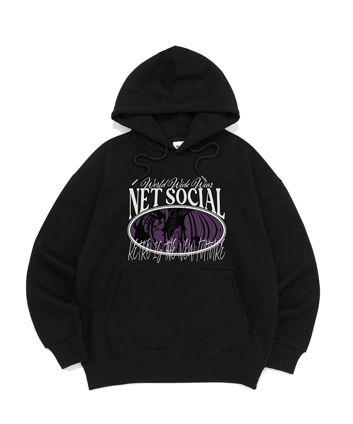 넷소셜클럽(NET SOCIAL CLUB) [기모선택] 뉴 퓨처 후드티 (블랙)