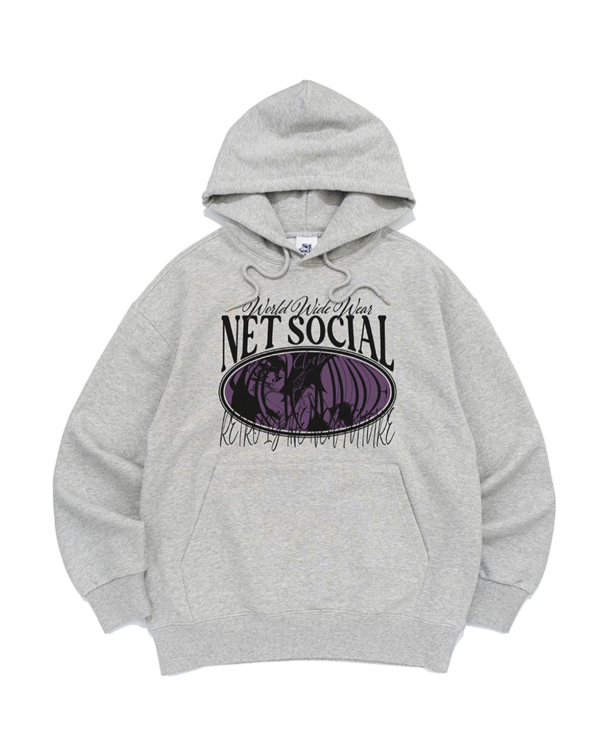 넷소셜클럽(NET SOCIAL CLUB) [기모선택] 뉴 퓨처 후드티 (멜란지)