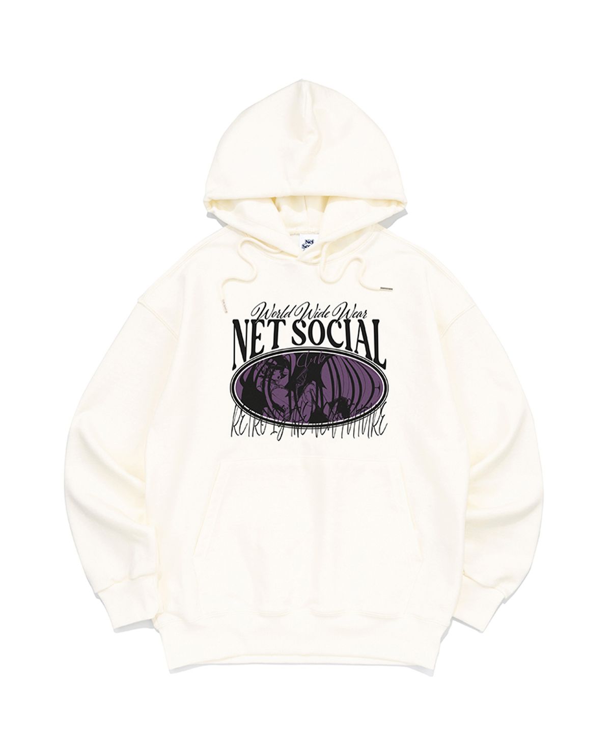 넷소셜클럽(NET SOCIAL CLUB) [기모선택] 뉴 퓨처 후드티 (아이보리)