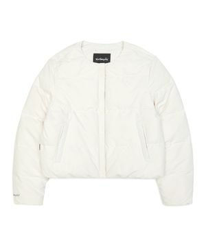 우먼즈 엔젤 아플리케 경량 다운 자켓 - IVORY