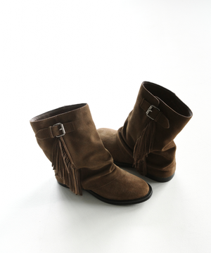 프레아 프린지 미드 부츠 브라운