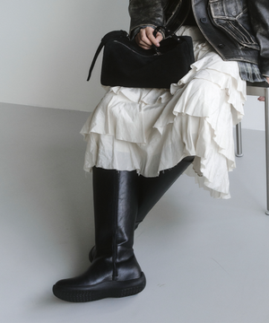 클린 몰드 롱부츠 블랙