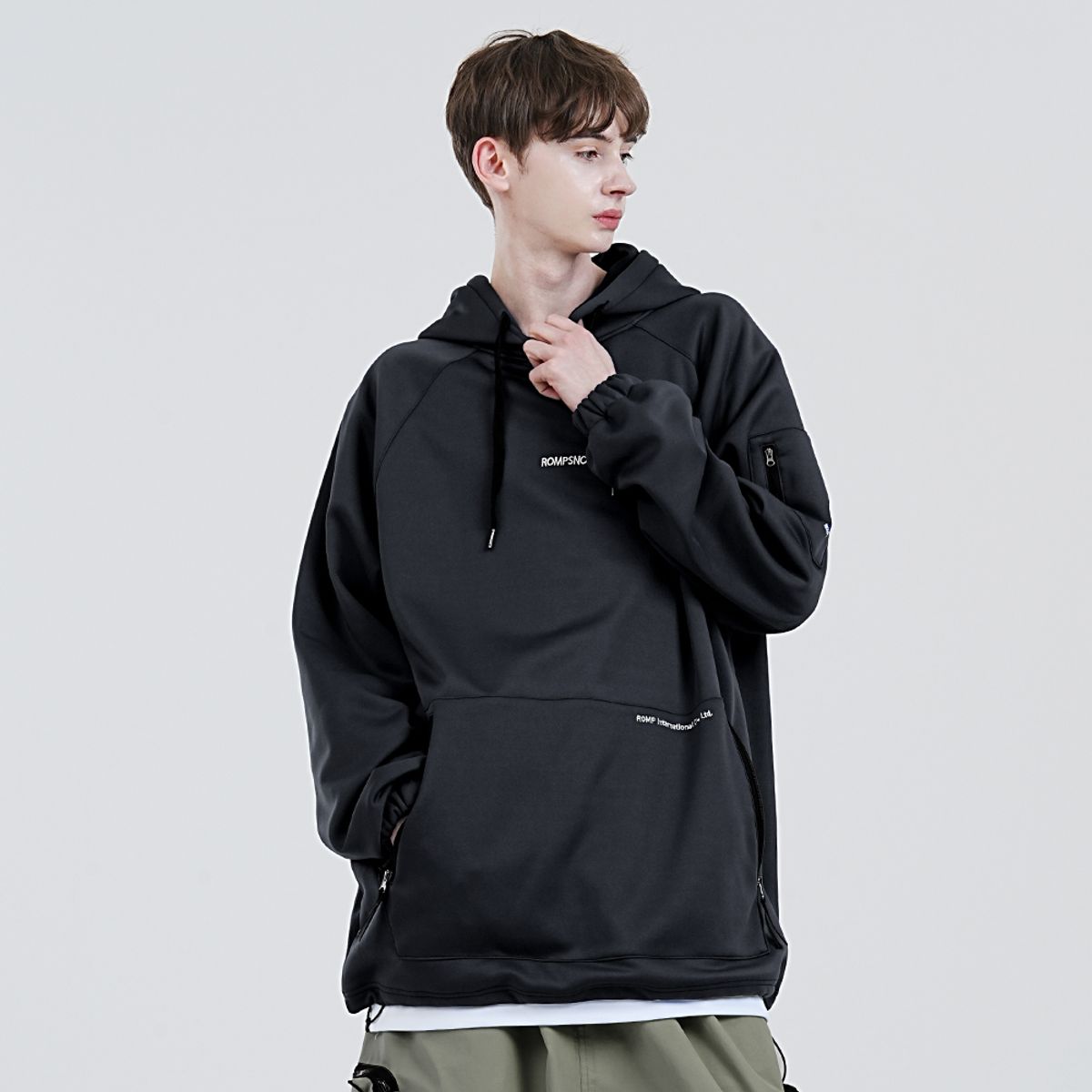 롬프(ROMP) TS SNOW HOODIE (BLACK)