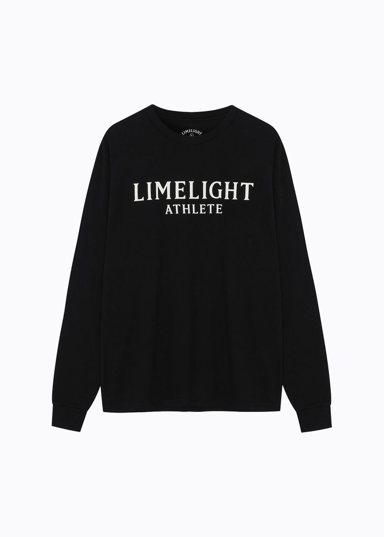 애슬릿 로고 롱 슬리브 티셔츠 (블랙/화이트)