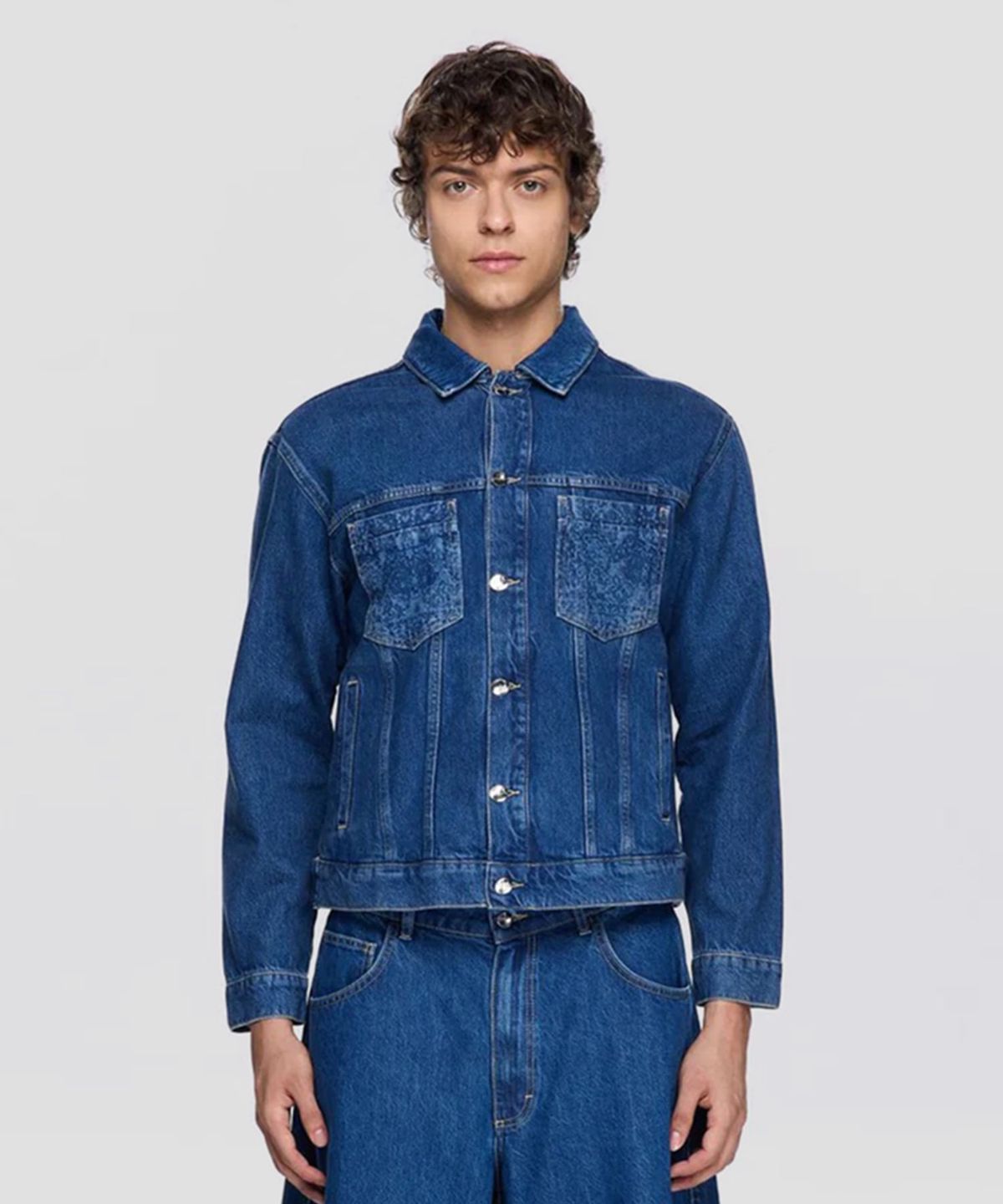레 벤자민(LES BENJAMINS) (M) 데님 재킷 401 스톤 워시 DENIM JACKET 401 STONE WASH