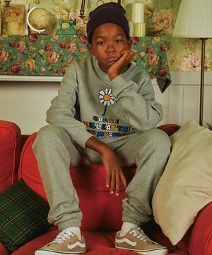 데이지 스웻셔츠 셋업_그레이