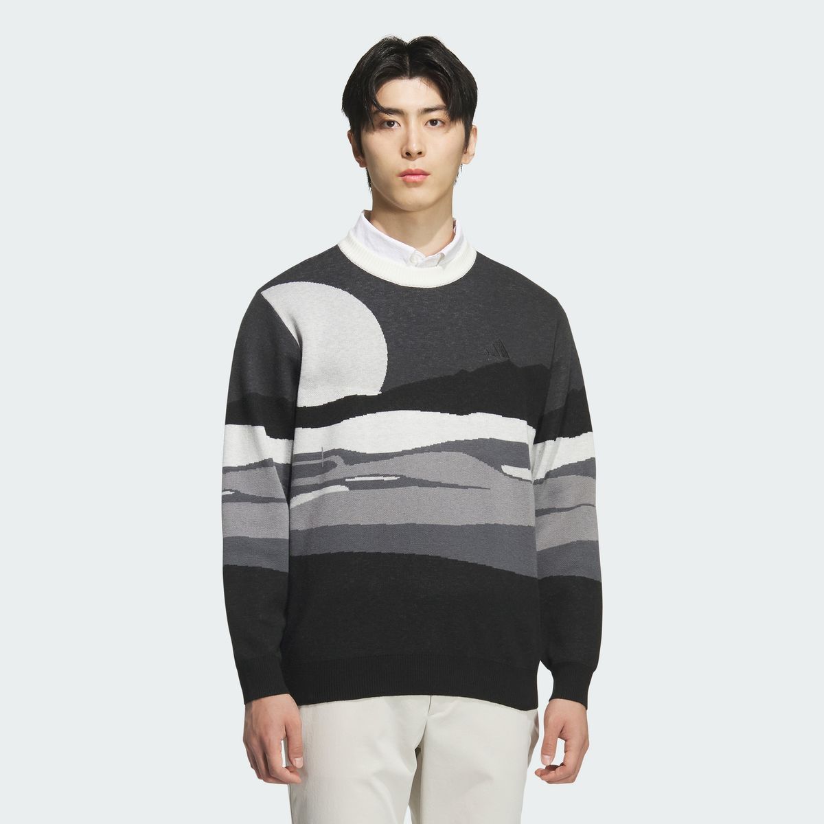 아디다스 골프(ADIDAS GOLF) 남성용 그래픽 스웨터 롱 슬리브 JM2933
