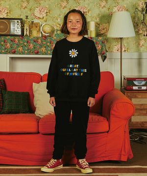 데이지 스웻셔츠 셋업_블랙