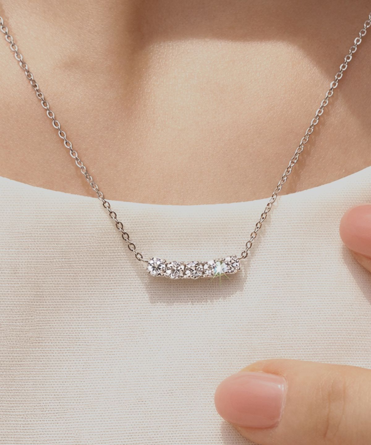 러비앤비(LOVEENB) [14K gold] 글램 랩다이아몬드 목걸이