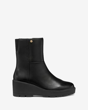 미에레일 여성 웨지 힐 부츠-블랙