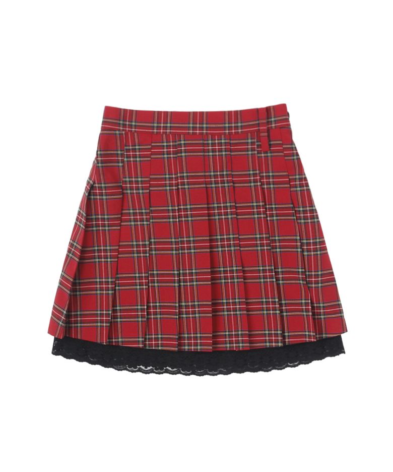 STAGE Pleats Skirt - Red