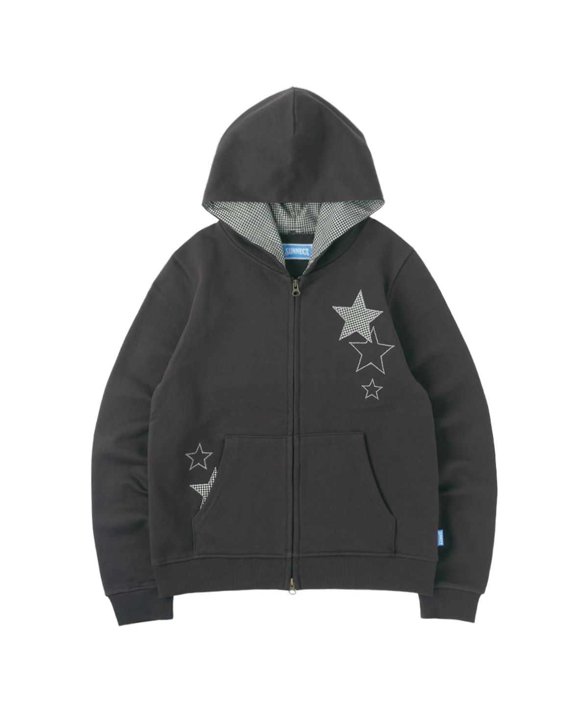 써넥트(SUNNECT) Stars Zip Up Hoodie - Charcoal