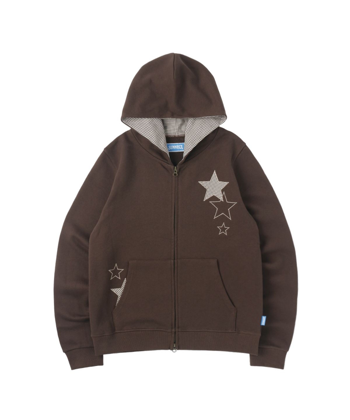 써넥트(SUNNECT) Stars Zip Up Hoodie - Brown