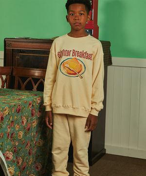 브렉퍼스트 스웻셔츠 셋업_크림