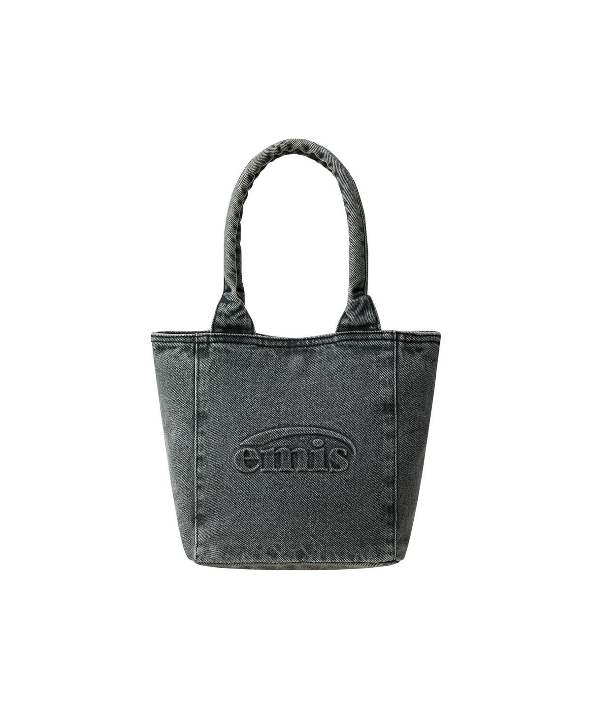 이미스(EMIS) LOGO EMBOSSED DENIM TOTE BAG-GRAY DENIM