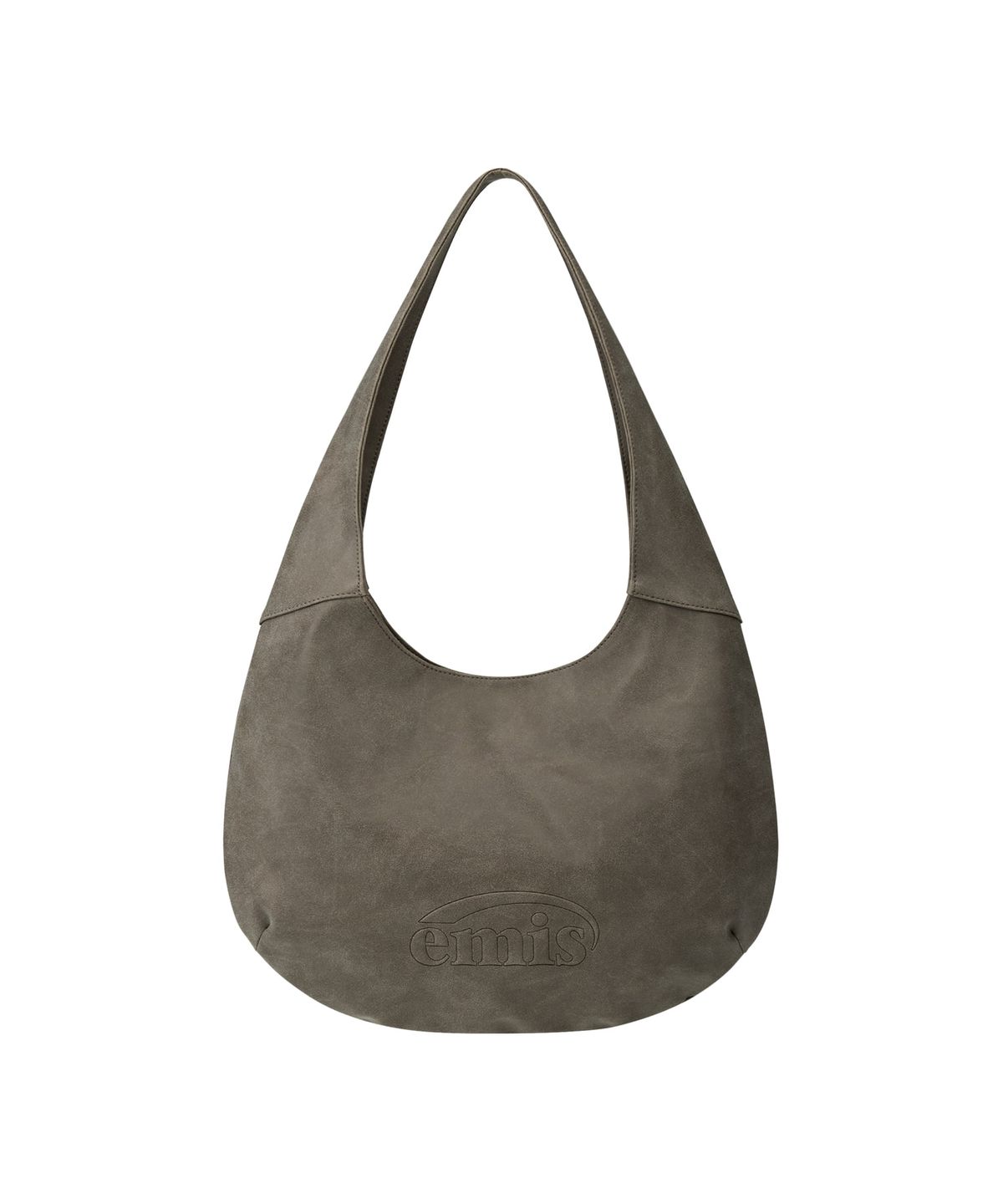이미스(EMIS) LOGO EMBOSSED SHOULDER BAG-BROWN