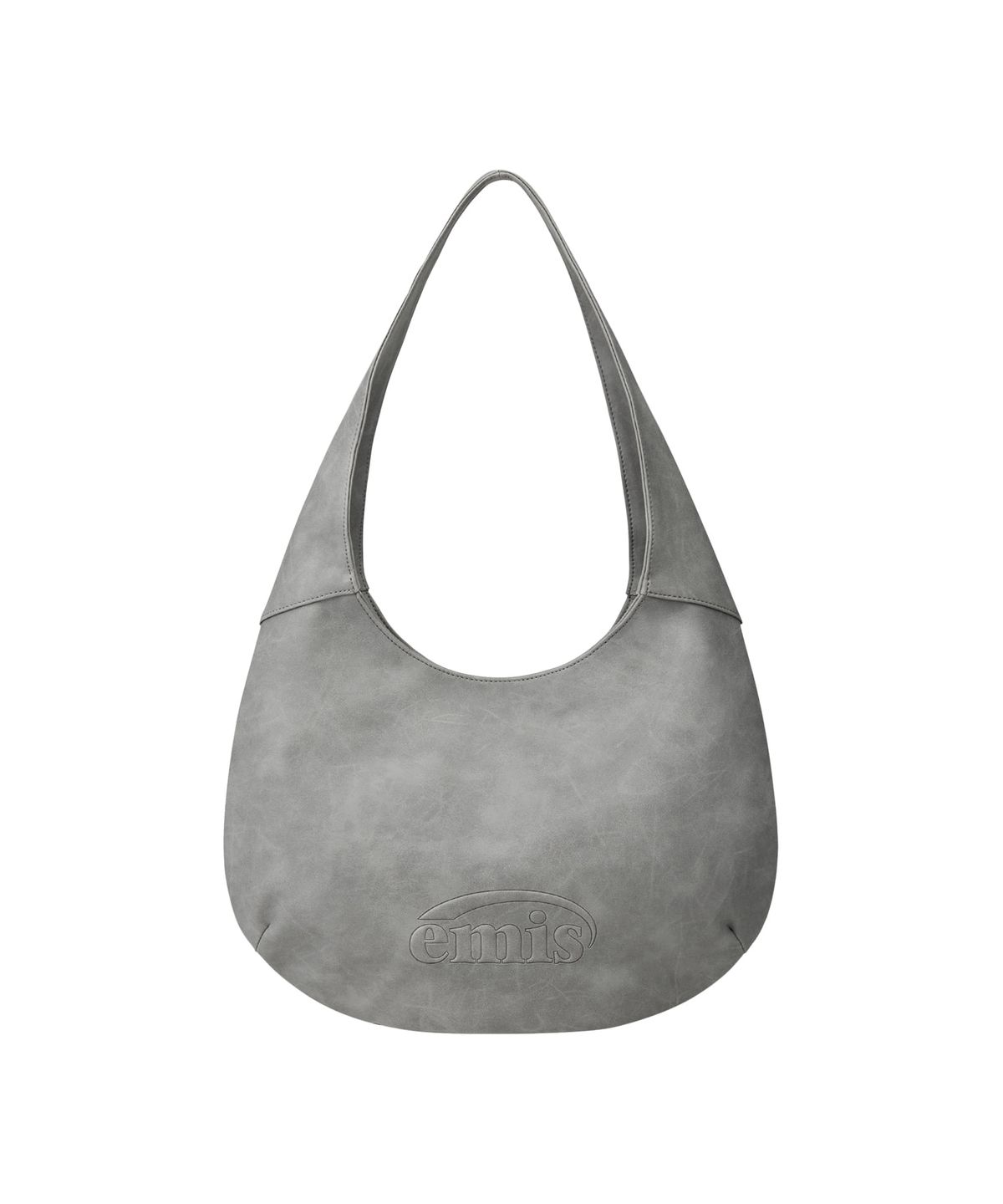 이미스(EMIS) LOGO EMBOSSED SHOULDER BAG-GRAY