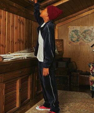 벨루어 트레이닝 셋업_네이비