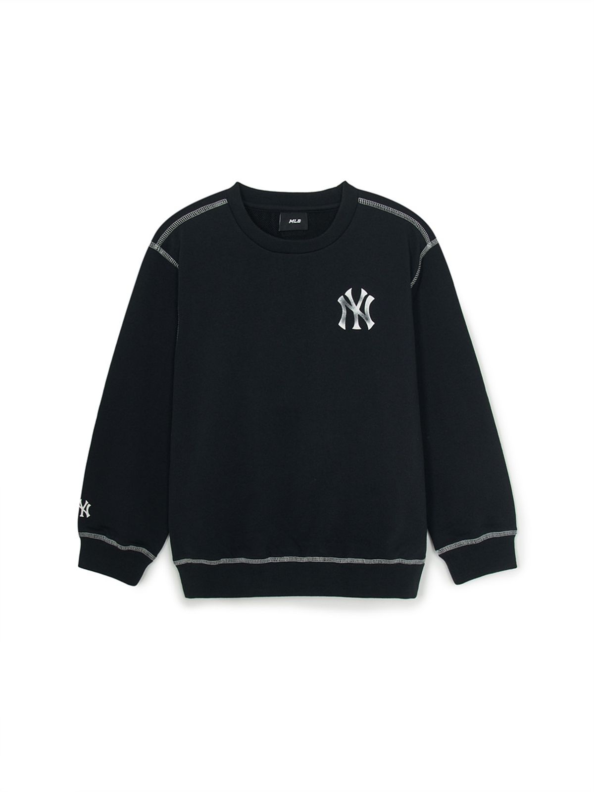 엠엘비 키즈(MLB KIDS) 스트릿 베이직 로고 아트웍 맨투맨 NY (Black)