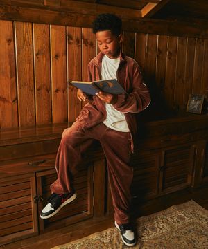 벨루어 트레이닝 셋업_브라운