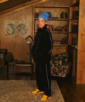 벨루어 트레이닝 셋업_블랙