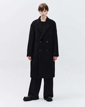 타임리스 더블 브레스티드 코트 블랙 ZH6CT605BK