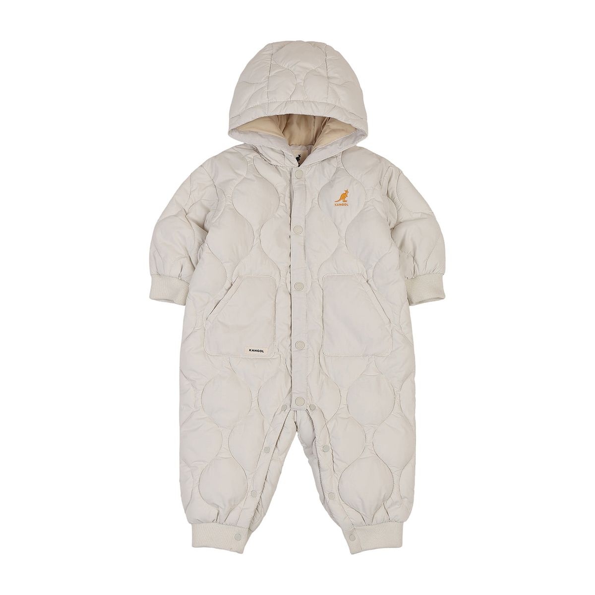 캉골키즈(KANGOL KIDS) [베이비] 후디드 웰론 점프수트 RD 0960 아이보리