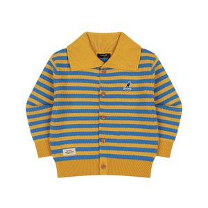 스트라이프 카라 가디건 RD 0103 블루