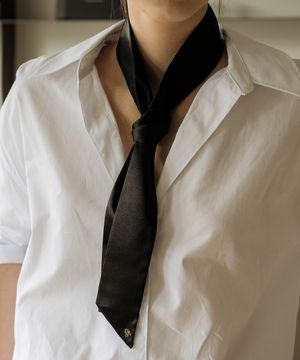 HON022 Black tie Scarf