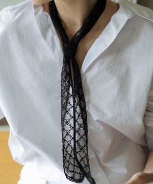HON021 Lace long tie Scarf