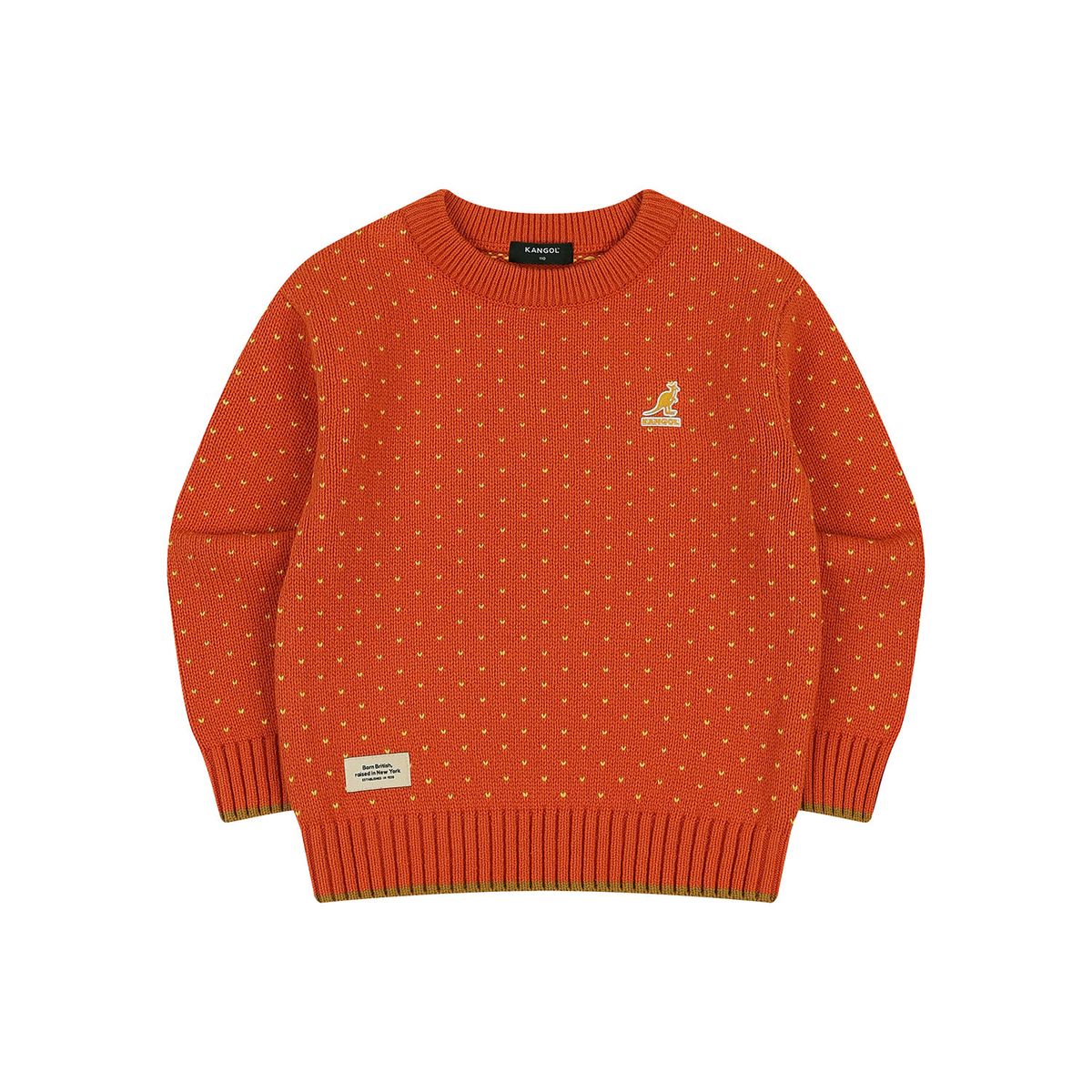 캉골키즈(KANGOL KIDS) 뉴 패턴 스웨터 RD 0101 오렌지