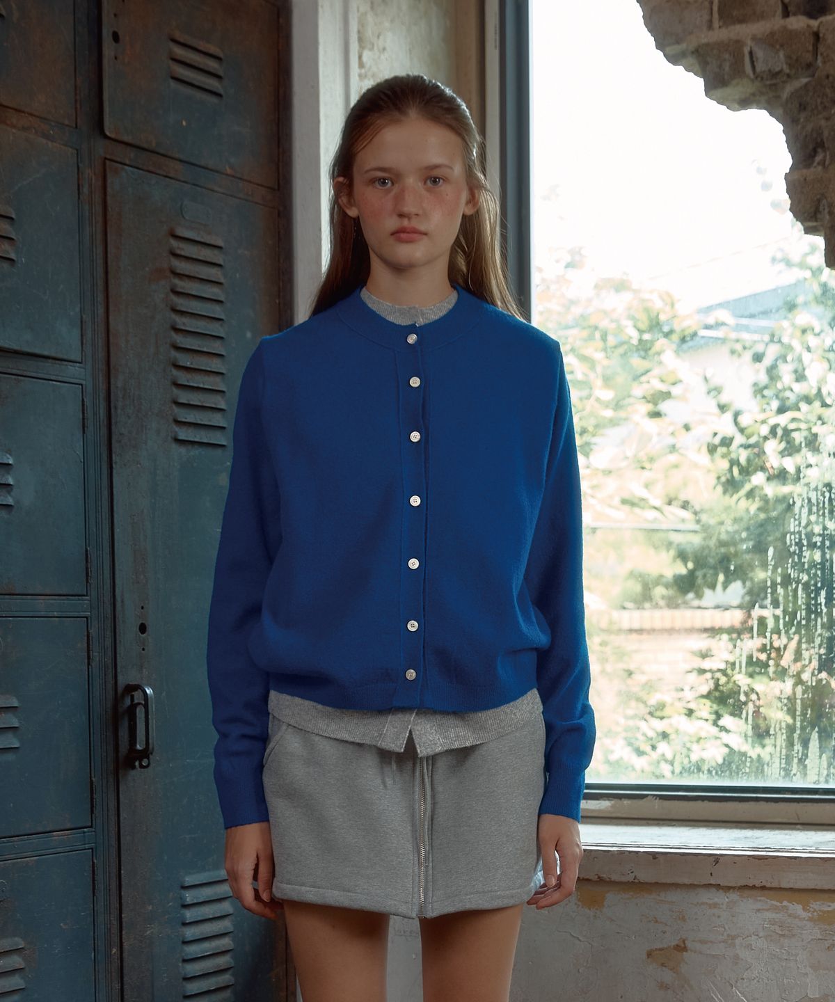 레터리(LETERIE) LR BASIC LAYERED CARDIGAN_COBALT BLUE