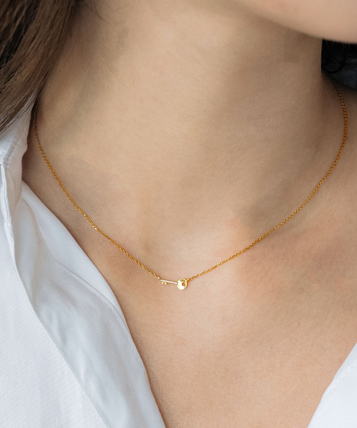 하스(HAS) HON016 Mini key Pendant Necklace (2colors)