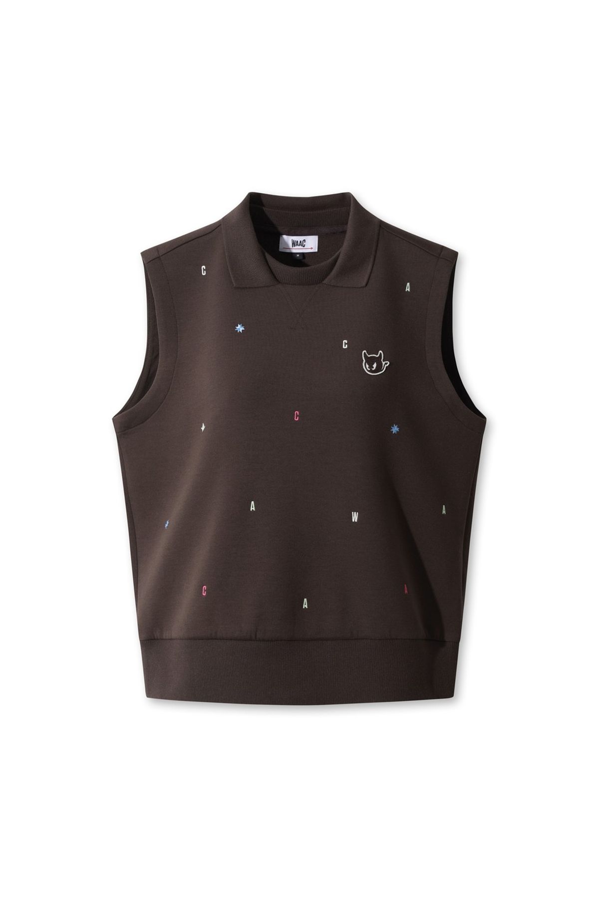 왁(WAAC) Women Multicolor Embroidery Vest WWTCA25600BRX
