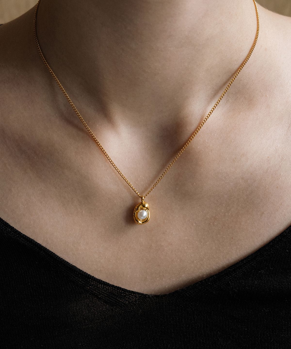 하스(HAS) HON014 Antique Pearl pendant Necklace