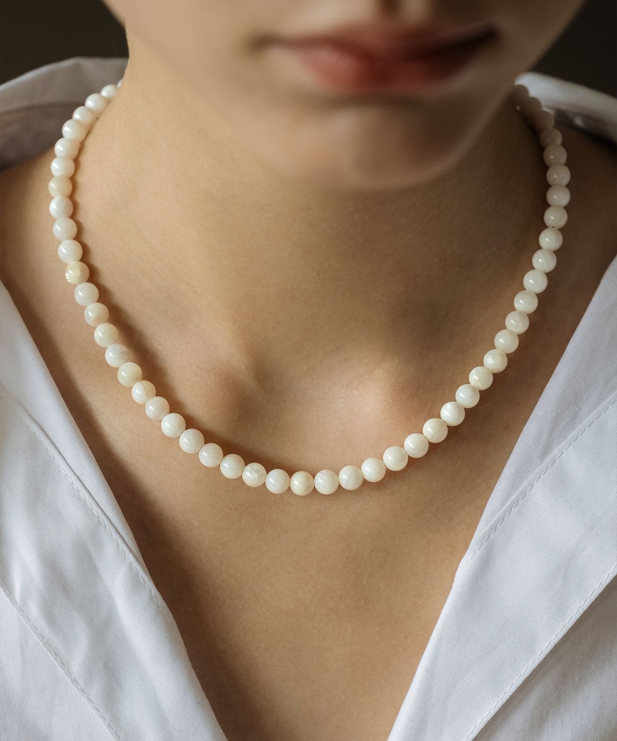 하스(HAS) HON012 Gemstone Toggle Bar Necklace (2colors)