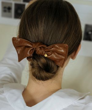 HON007 Leather Ribbon tie