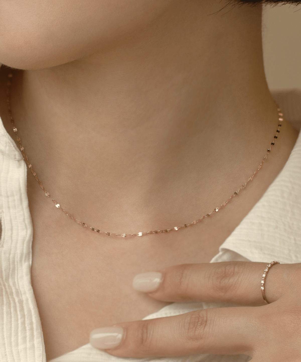 러비앤비(LOVEENB) [14K gold] 에밀리 브라이트 체인 목걸이