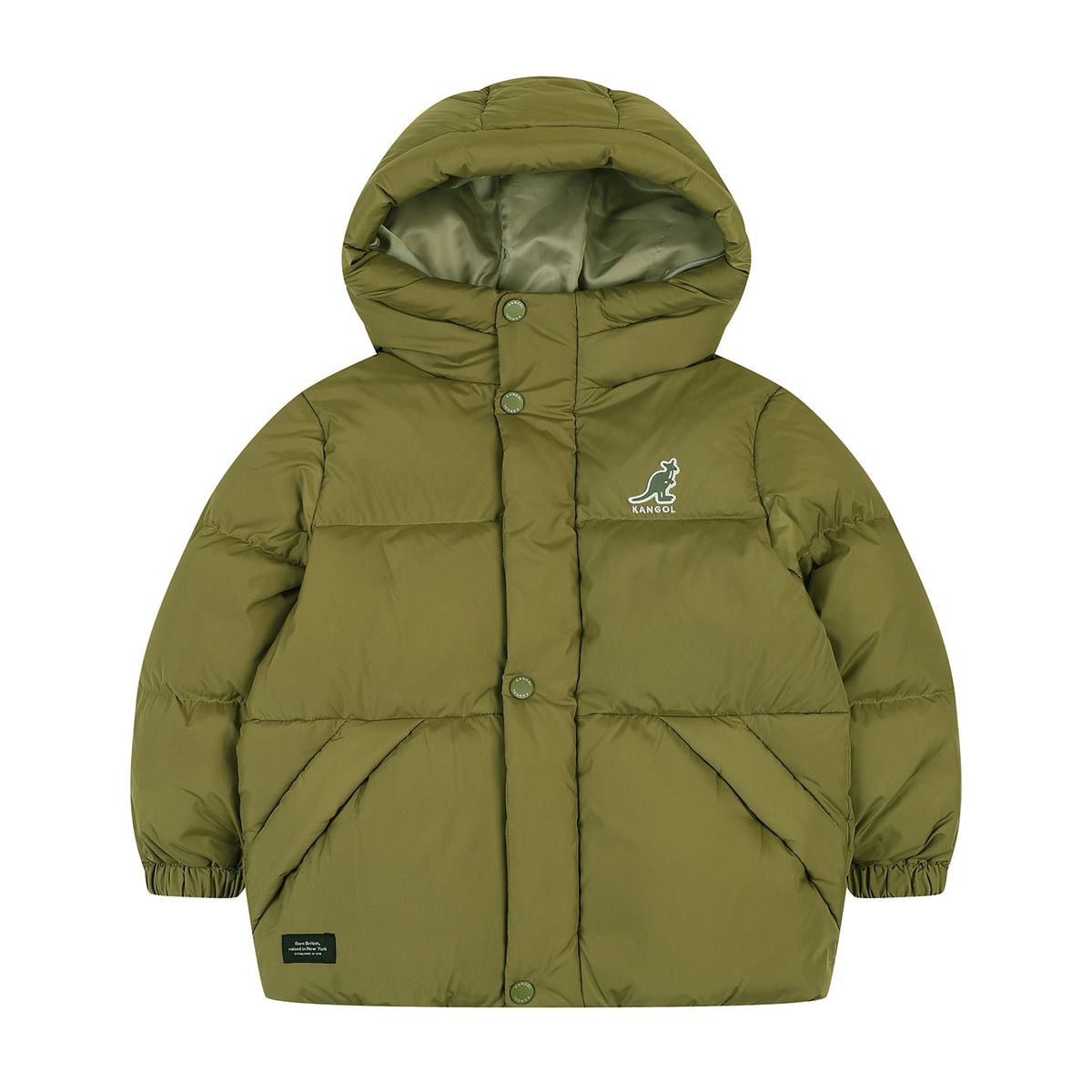 캉골키즈(KANGOL KIDS) 키퍼 헤비 숏 다운 점퍼 RD 0003 카키