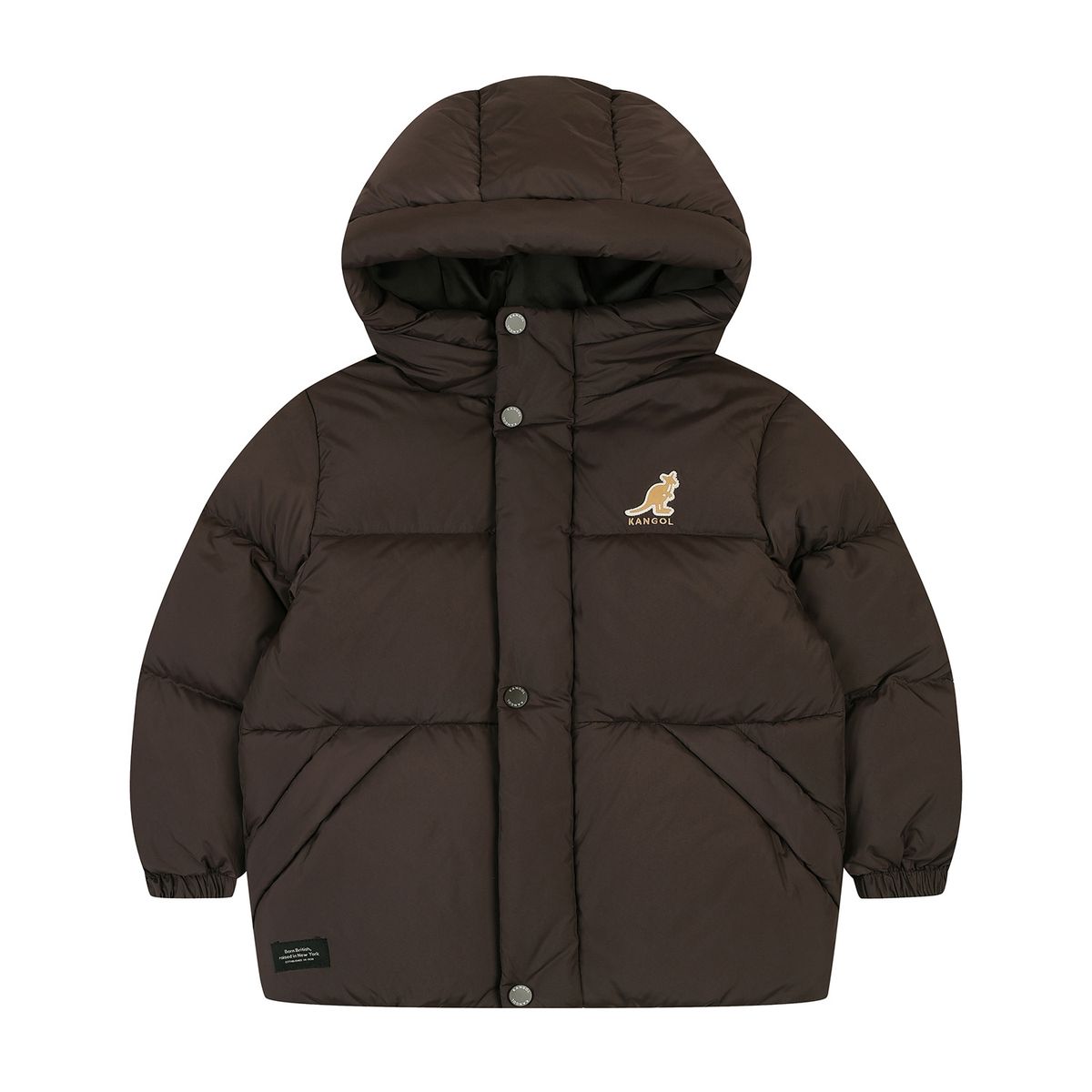 캉골키즈(KANGOL KIDS) 키퍼 헤비 숏 다운 점퍼 RD 0003 브라운