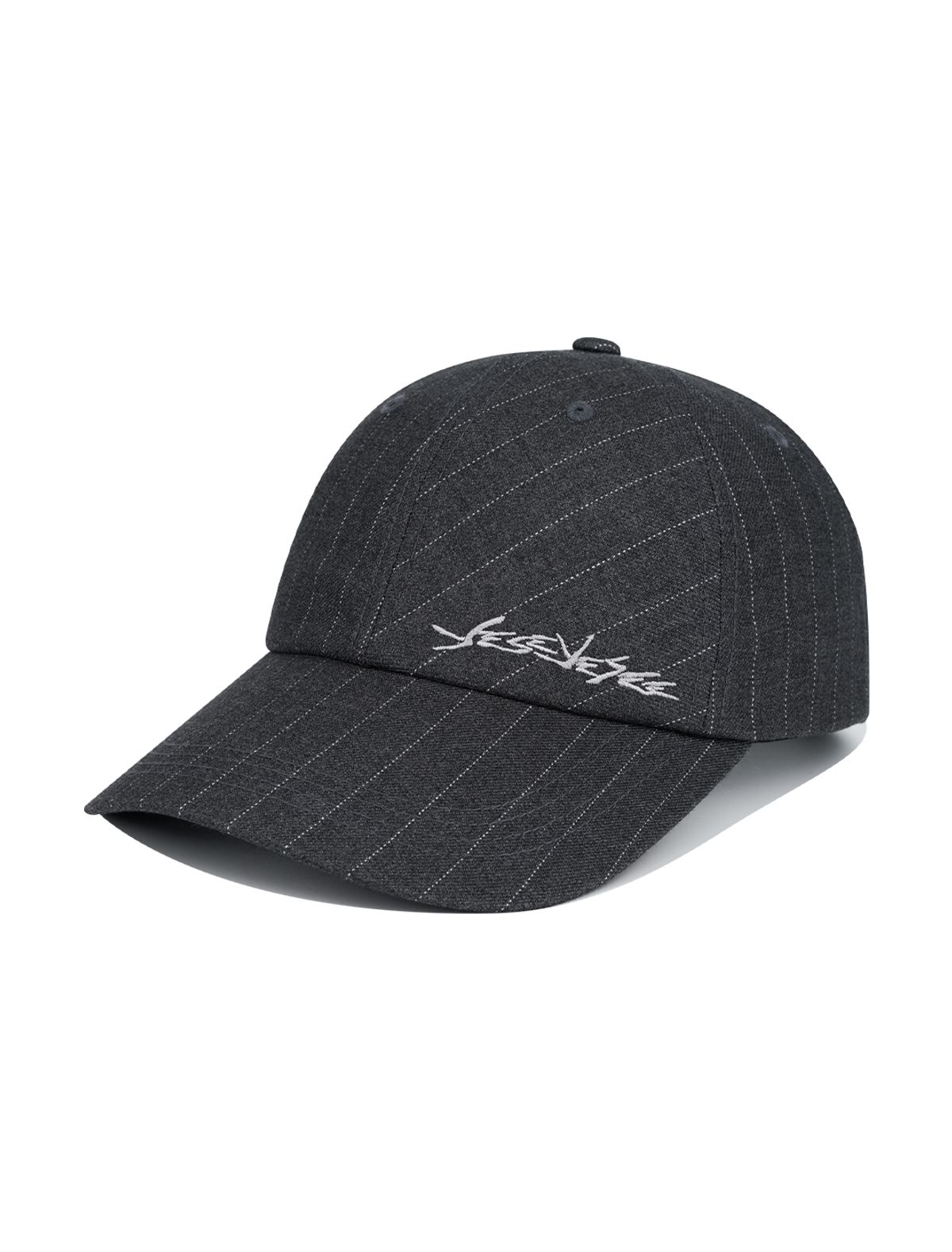 예스아이씨(YESEYESEE) Pinstripe Ball Cap Grey