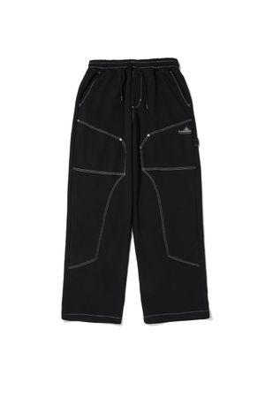 배색스티치장식벌룬와이드트레이닝 블랙 ANZ3RL06ABK