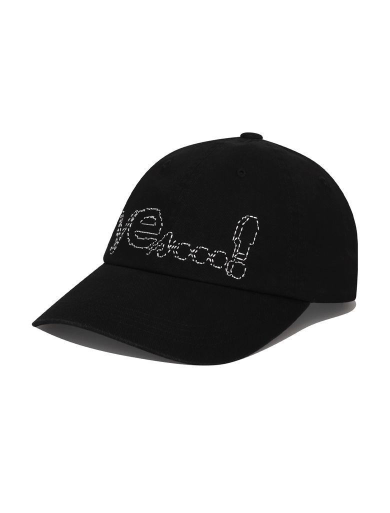 Y.E.S Dotted Logo Cap Black