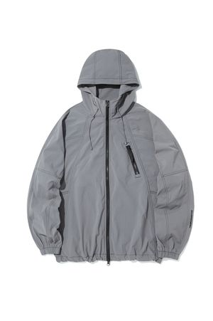 배색 스티치 화섬 점퍼 그레이 ANZ3UJ03AGE