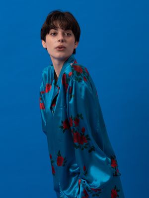 빈티지 플라워 블라우스