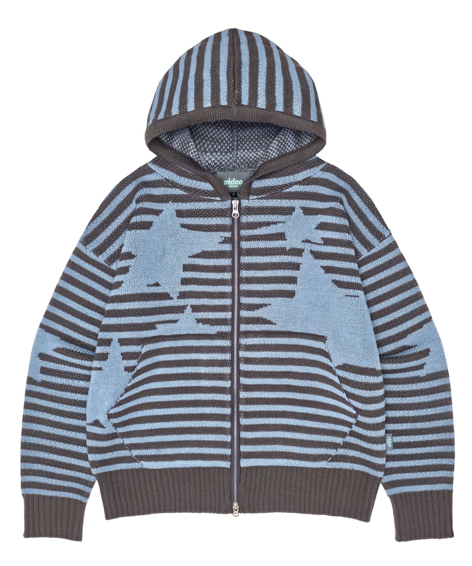 MUSINSA公式 | VIDEO JOCKEY スターストライプニットジップアップ