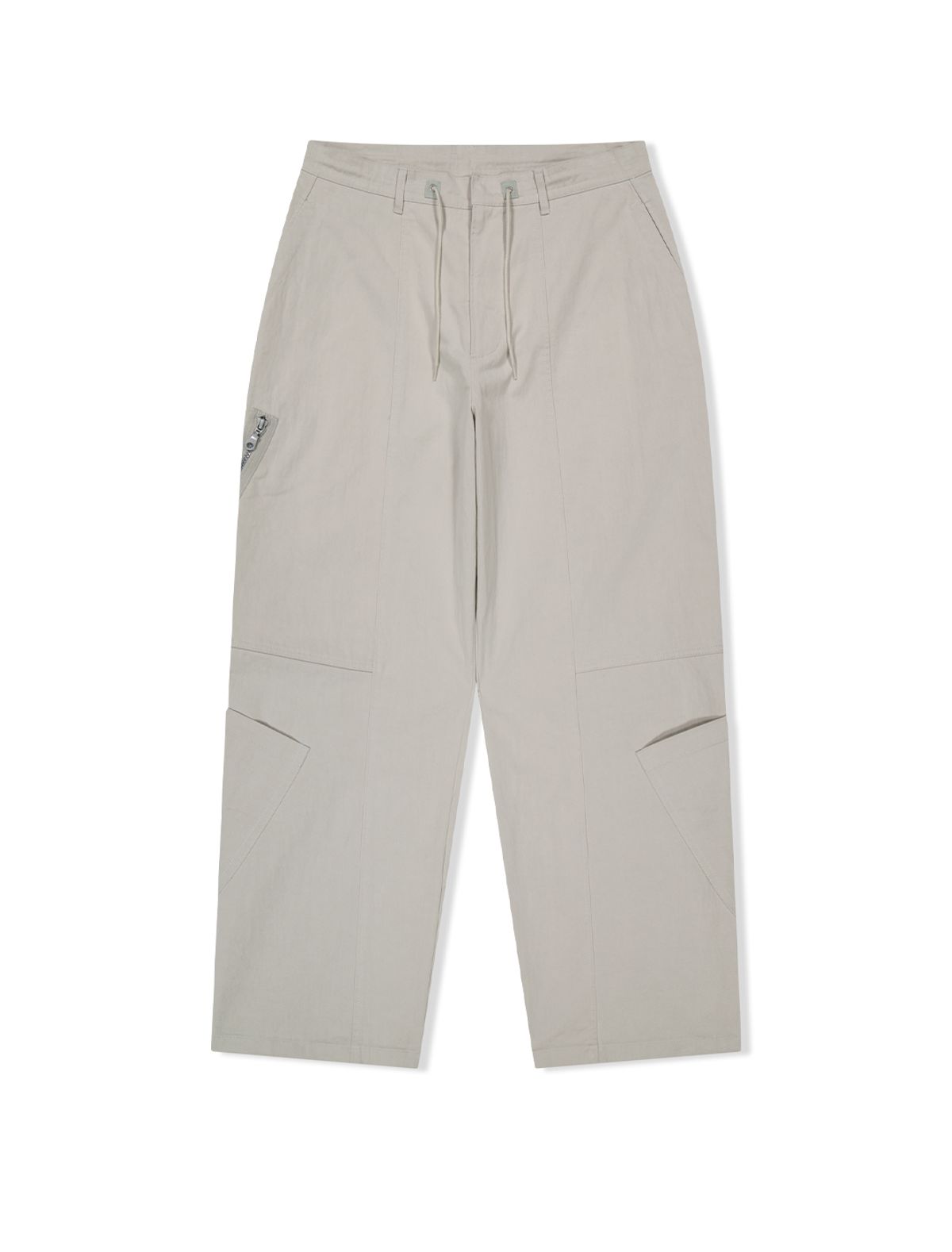 예스아이씨(YESEYESEE) Paneled Multi Pocket Pants Light Grey