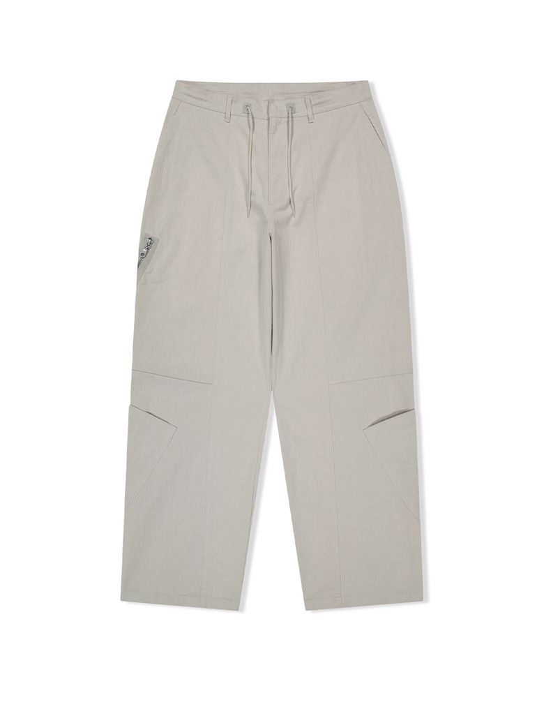 Paneled Multi Pocket Pants Light Grey