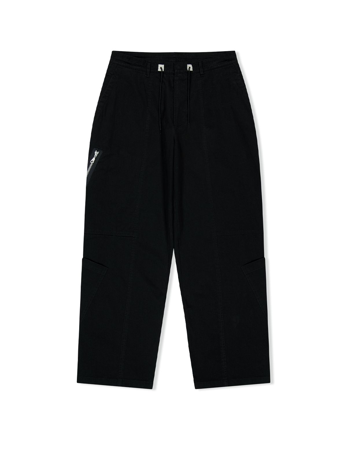 예스아이씨(YESEYESEE) Paneled Multi Pocket Pants Black